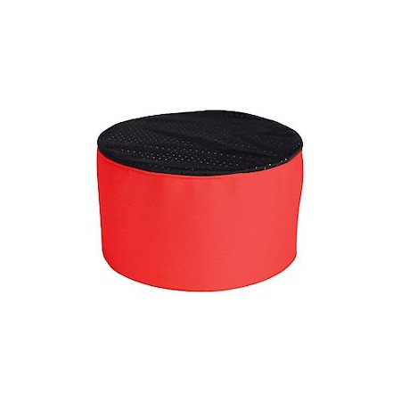 Allpoints Kng Chef Hat Skull Cap Mesh, Red 1880RDBK